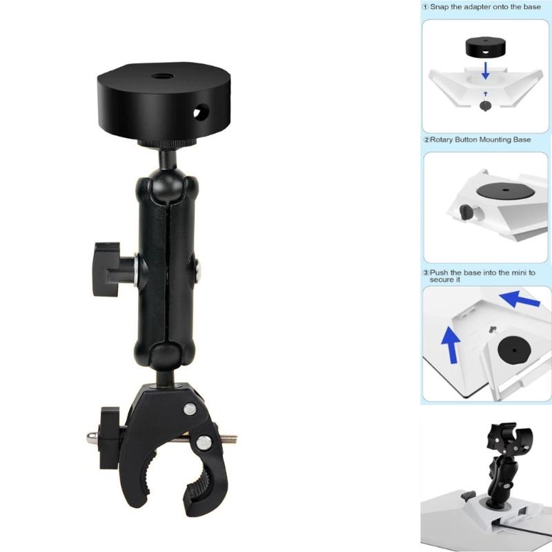 Secure No Drilling Poles Mount Bracket Double Adjustable Ball Joints For Mini Satellite AntennasOn Boats Car Rooftop