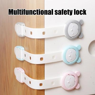 Einstellbare Baby Sicherheit Multi-funktionale Anti-pinch Hand Schublade Cartoon Schloss Sicher Für Schrank Windows