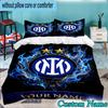3PCS Custom Name Inter Milan Emblem Bedding Set Duvet Cover Closure Includes 1 Duvet Cover & 2 Pillowcases for All Seasons Bedroom Decor