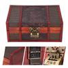 Classical Wooden Jewelry Storage Box Chest Case Holder Organizer with Lock