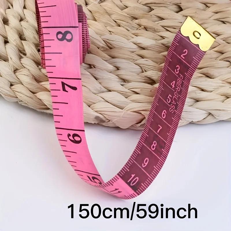 150cm/60" Tape Measure Body Measuring Ruler Sewing Tailor Soft Flat Sewing Ruler Meter Sewing Measuring Tape Random Color