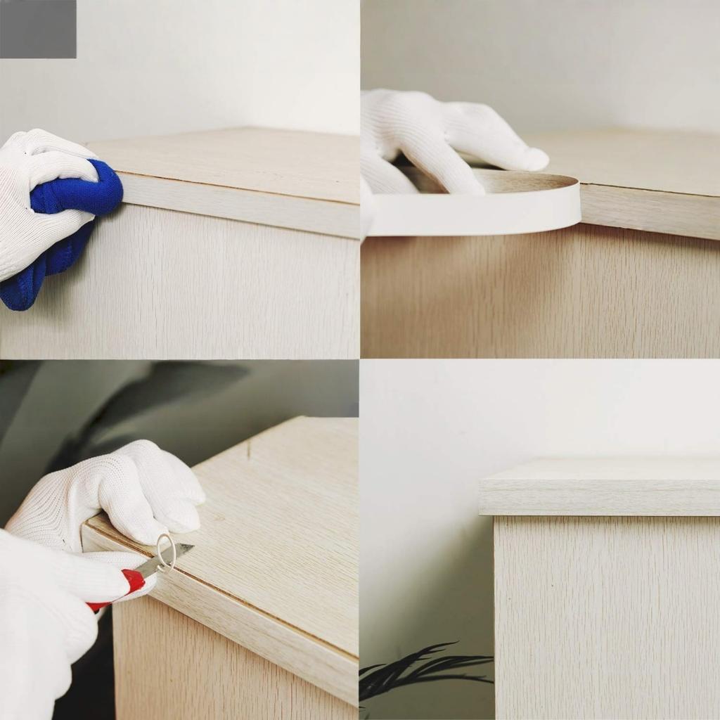 1PC 10m/393.7in White border Thick sticker,peel stick,edge lines,self-adhesive wall decorative strips,cabinets, tables