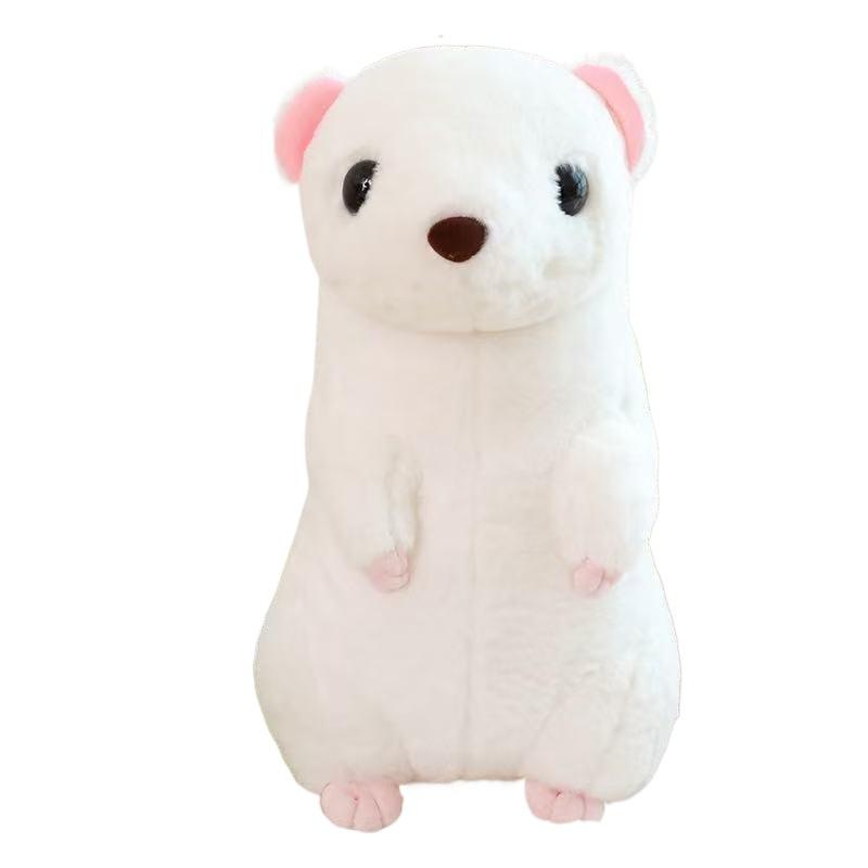 

40cm Simulation Short Tailed Yellow Weasel Plush Toy Figurine Cartoon Anime Cute Cushion Pillow Home Decoration Children s Bi білий