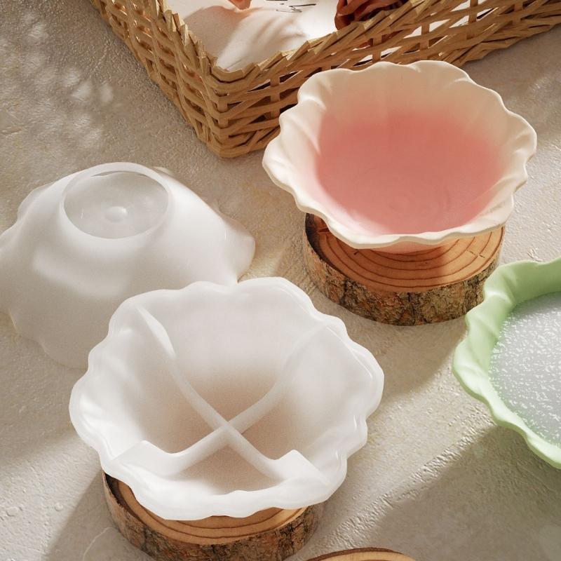 Flexible Silicone Lotuses Candle Cup Mold Home Accessory for Creative Projects and Home Decoration Daily Casual Use