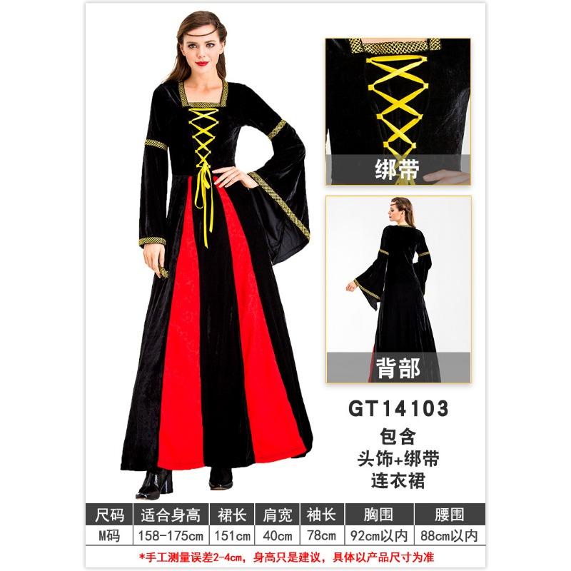 Vintage Halloween Christmas Court Costume Adult Female Golden Velvet Dress Gorgeous Noble Strap Dress Dress