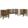 VidaXL Salon de Jardin 3 pcs, Sièges de Patio, Ensemble de Meubles, Mobilier de Terrasse Arrière-cour Extérieur, Marron miel 825145