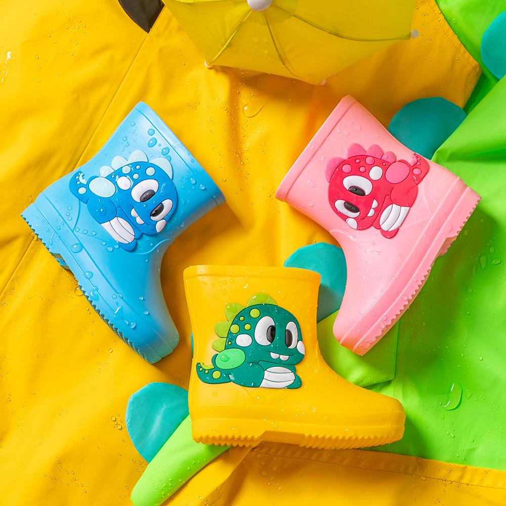 Unisex Toddler Waterproof Cartoon Rain Boots for Kids - Rubber, Short, Outdoor
