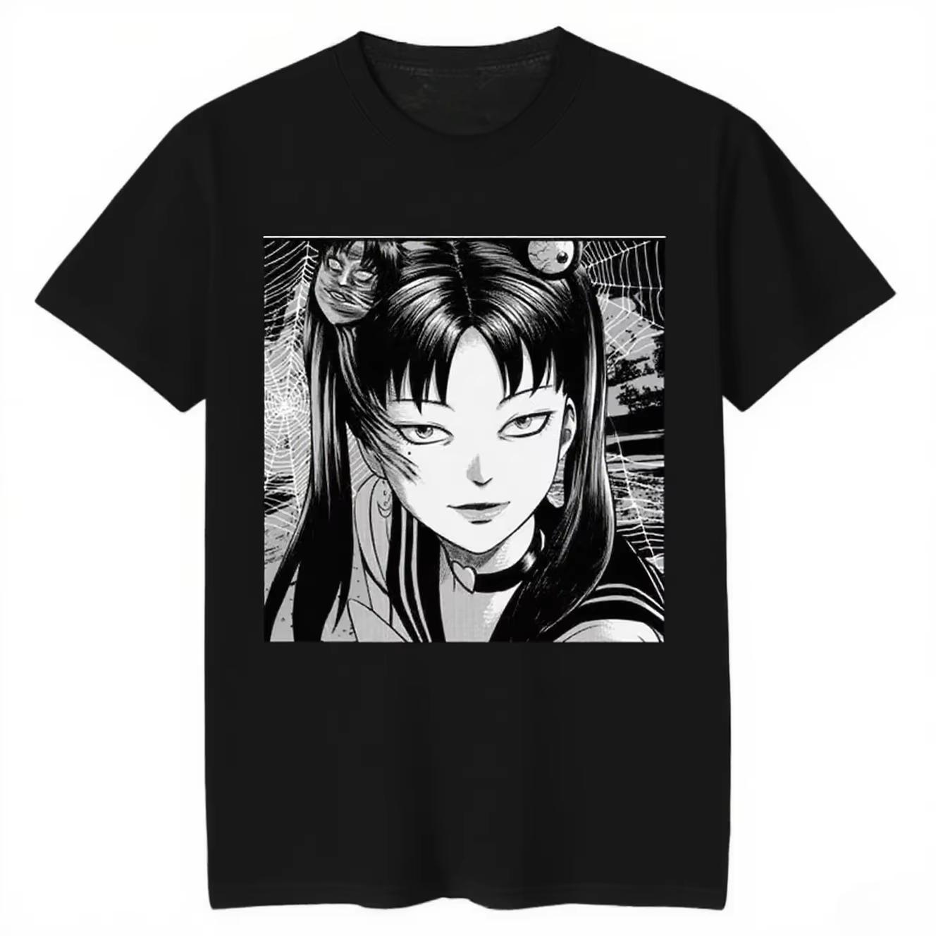 

Кислая леди Триллер Манга Графика Томиэ Каваками Аниме Топ Футболка Хип-хоп Уличная одежда Унисекс Осень и Зима Нательное белье 4XL