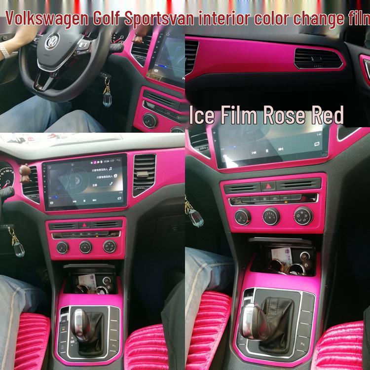 Golf Sportsvan Carbon Fiber Interior Stickers for Console & Gear Decoration