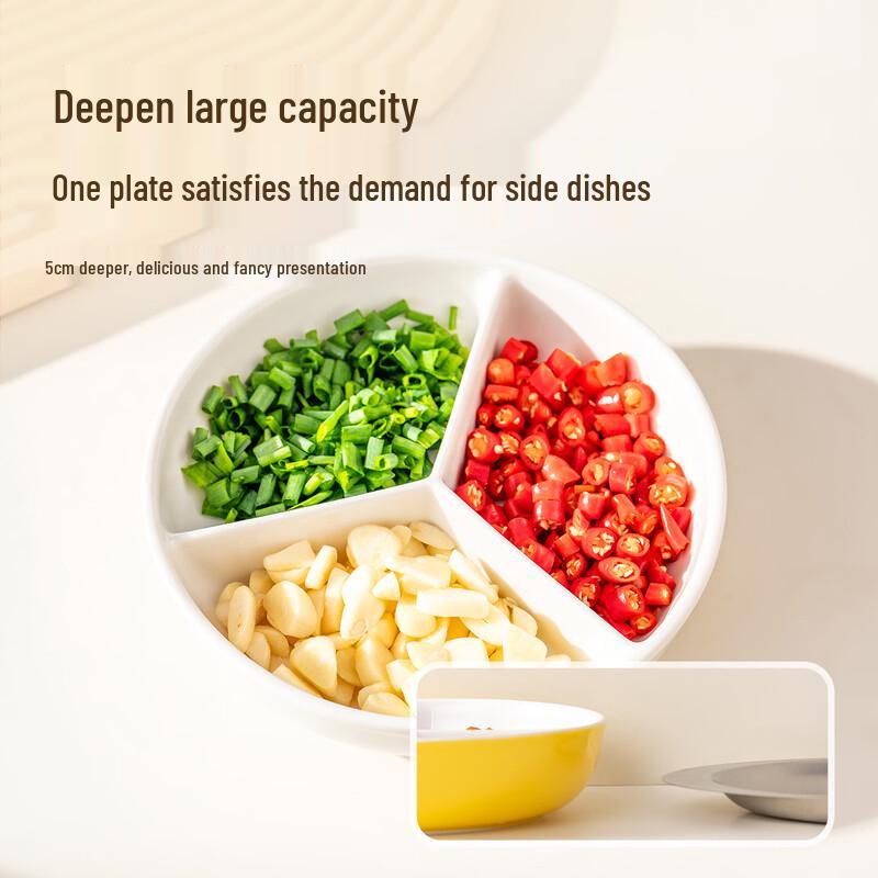 Onlycook Kids' Divided Ceramic Steaming Plate