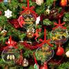 25PCS Clear Christmas Ornament Blanks Unbreakable Acrylic Hanging Decorations for Custom Holiday Crafts