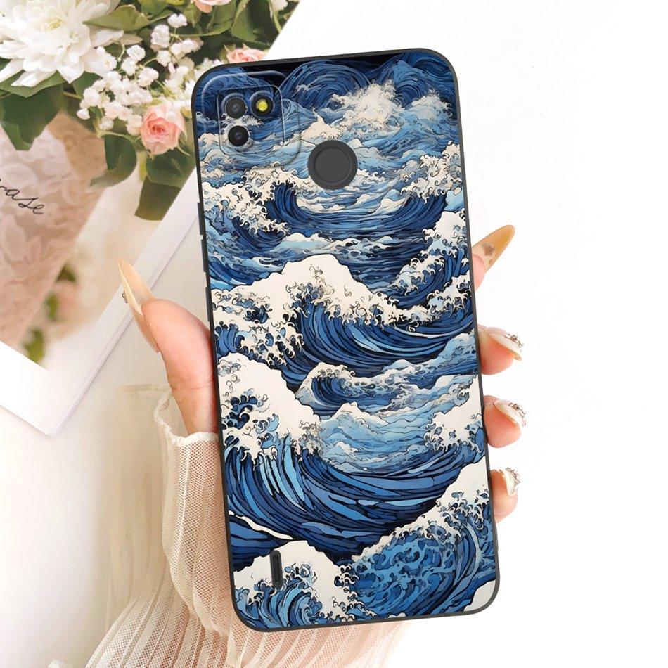 For Tecno Pop 4 LTE / Pop 4 Air Fashion Dusk Beach Painting Phone Case For Tecno Pop4 Lte 4Air Soft Silicone Covers Bumpers