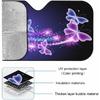 Purple Blue Butterfly Front Windshield Sun Shade Accordion Folding Auto Sunshade For Car Truck SUV-Blocks UV Rays Sun Visor Protector