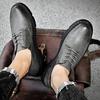 2024 New Lace Up Cowhide Mountaineering Shoes Men's Casual Work Shoes High Quality Brand Fashion Business Casual Leather Shoes