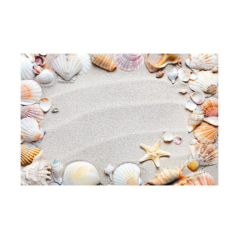 Summer Beach Photography Backdrop Seaside Beach Sand Starfish Shell Baby Birthday Holiday Party Background Photo Studio