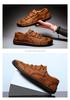 Hot Selling Men's Casual Leather Shoes - New Spring 2020, British Style, Versatile Low-Top Handmade Youth Footwear
