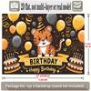Tiger Birthday Backdrop 1pc - Wall Hanging Decor