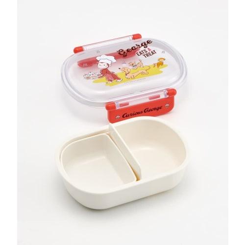 Skater Bento Box, 360ml, Curious George 23 Design, Antibacterial, for Children, Made in Japan, QAF2BAAG-A