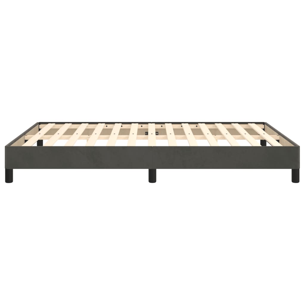 Vidaxl Bed Frame Without Mattress, Dark Gray, 140X200 Cm, Velvet