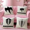Luxury Car K-Koenigsegg Logo Cushion Cover Linen Organic Fabric Double-Sided Printing Breathable Pillow Case Sofa Home Decor