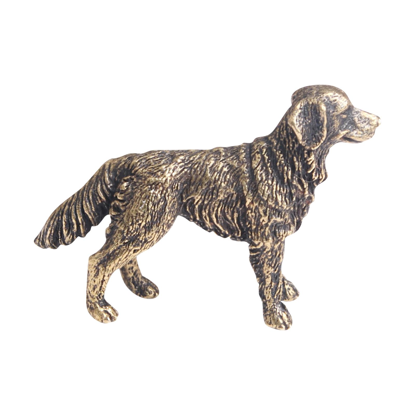 

Brass Distressed Sheepdog Desktop Ornaments Micro Carving Tea Pet Small Copperware One Size