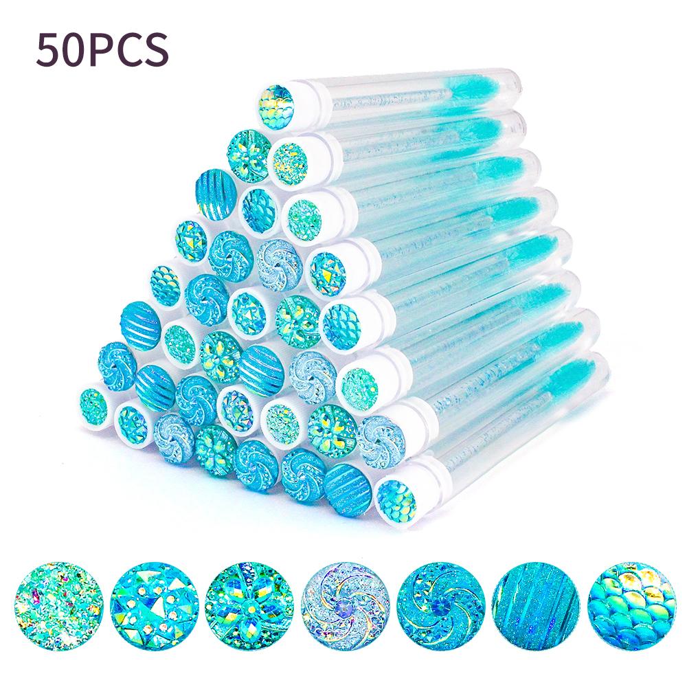 10/50Pcs Disposable Eyelash Brush Reusable Eyelashes Brush Tube Mascara Wands Tubes Dust-proof Lash Spoolies Storage Makeup Tool