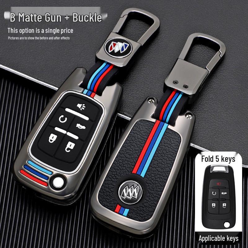 Buick Car Key Case Cover for Models: New Excelle, Verano, GT, Velite, Envision, Enclave, GL8, LaCrosse, GL6, Encore