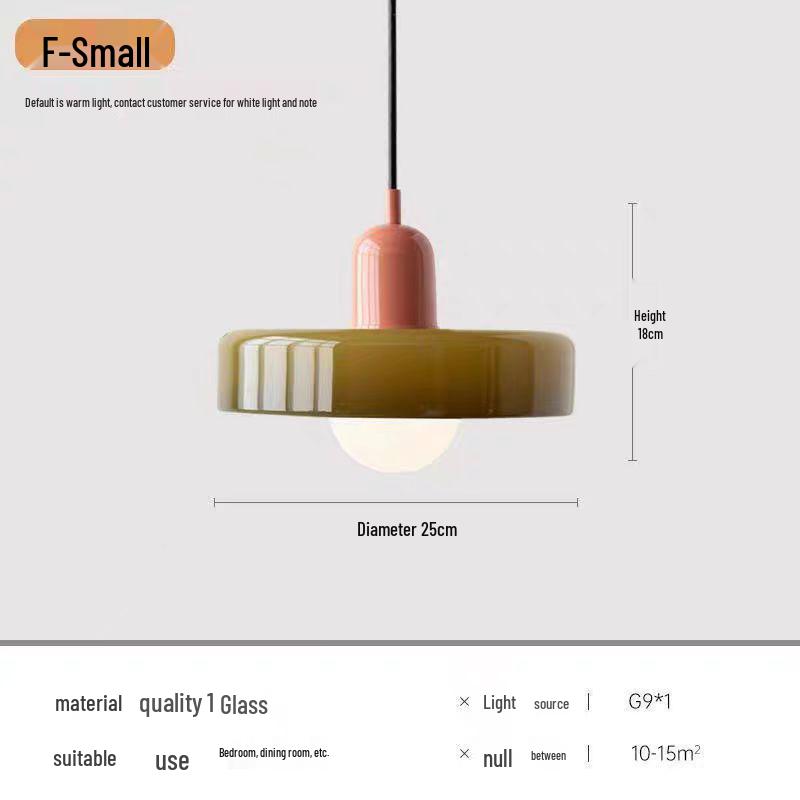 Vintage Memphis Green Glass Pendant Lamp - Modern Bauhaus Bedside Chandelier