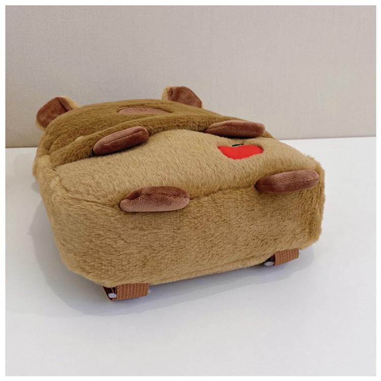 2025 Capybara Plush Backpack: Cute, Versatile, Furry Bag for Women and Students