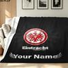 1PC Eintracht Frankfurt Custom Name Patterned Flannel Blanket Suitable For All Seasons for Home Decor Warmth and Comfort Gifts Holiday Present