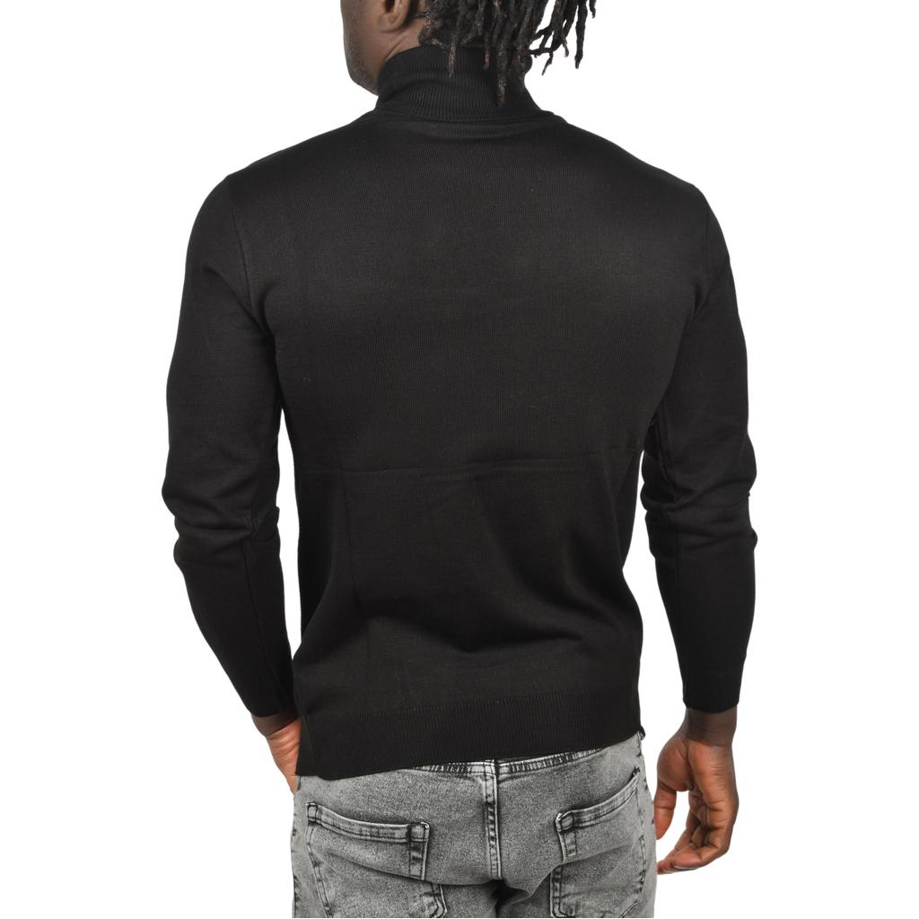 DeepSEA Slim Fit Baklava Desenli Tam Balıkçı Yaka Boğazlı Triko Balıkçı Yaka Kazak 2505507