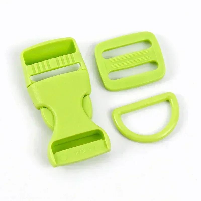Meetee 2-10Sets Quick Release Buckle Webbing Adjust Clasp Set 15/20/25mm Plastic D Ring Hook for Backpack Safety Chair Accessory