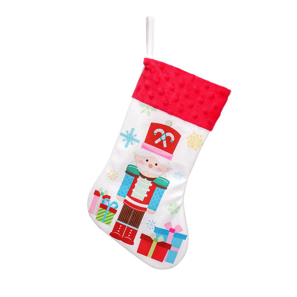 Cross Border 3 Walnut Soldier Socks Christmas Decorations Hanging Gift Bag Christmas Tree Candy Bag Pendant