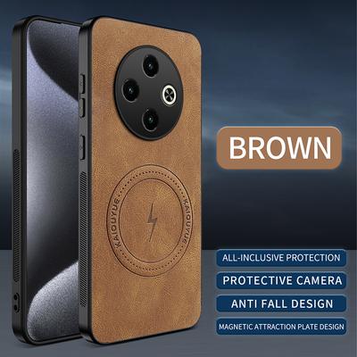 Para Tecno Spark 30 4G Capa Magnética de Pele de Carneiro Para Tecno Spark 30 Pro Moda Novo Estilo Padrão Capa de Couro para Celular Capa