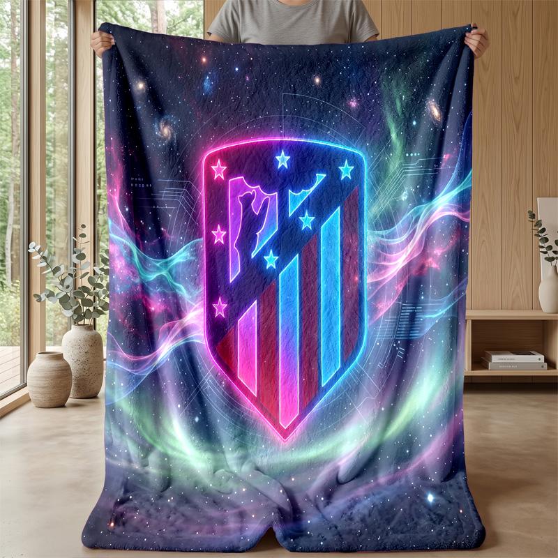 Atletico Madrid Theme blanket Soft Flannel Blanket Plush Throw Blanket Cozy Sofa Bed Blanket for Home Decor
