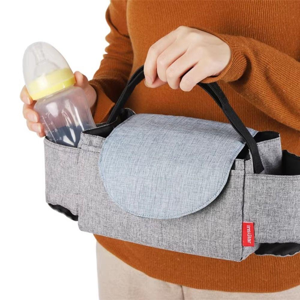Multi Pocket Stroller Organizer Bag Large Capacity Pram Storage Bag  Baby Stroller Pouch