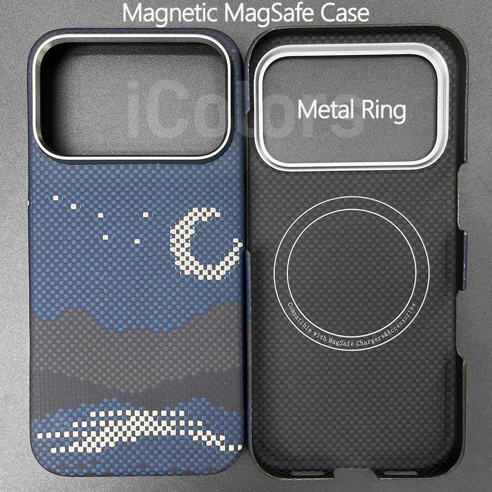 For iPhone 17 Pro Max/17 Pro/17 Air/17 Aramid Carbon Fiber Case Ultra Thin Lightweight Cover Compatible with MagSafe