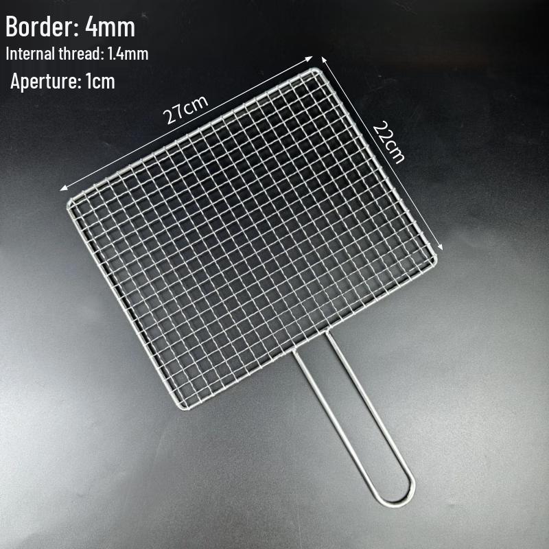 304 Stainless Steel BBQ Grill Net with Handle