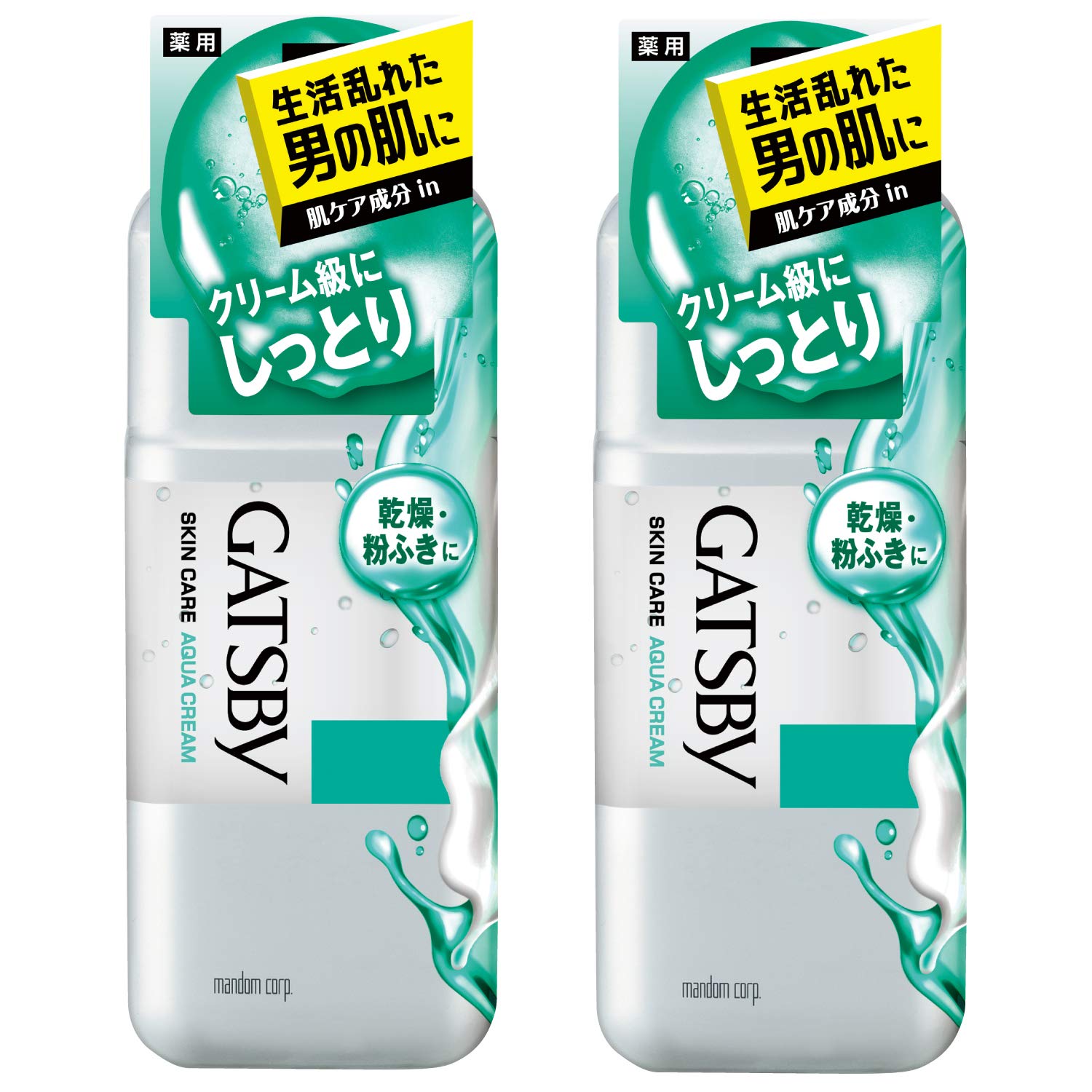 

GATSBY Medicated Skin Care Aqua Cream Увлажняющий крем-лосьон для ухода за кожей Набор 170 мл для мужчин (Квази-лекарство) (х 2)