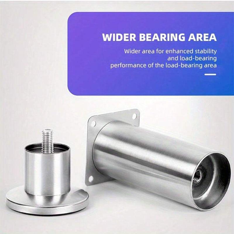4Pcs Adjustable Metal Furniture Legs Stainless Steel Sofa Feet Couch Leg Replacement Cabinet Legs Durable Furniture Accessories