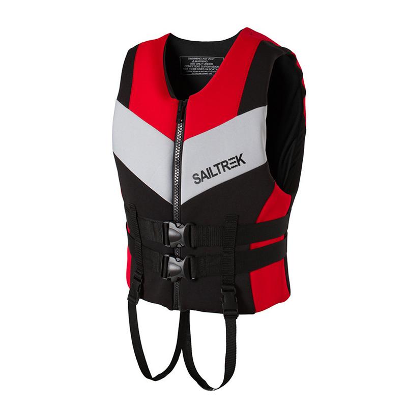 

Water Sports Fishing Water Ski Vest Kayaking Boating Swimming Drifting Safety Vest Adults Life Jacket Neoprene Safety Life Vest S (40-45KG) красный