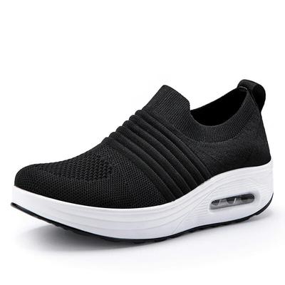 Scarpe da ginnastica con zeppa e piattaforma da donna, nuove scarpe sportive casual alla moda da donna, con cuscino d'aria, in rete traspirante, da donna, scarpe vulcanizzate