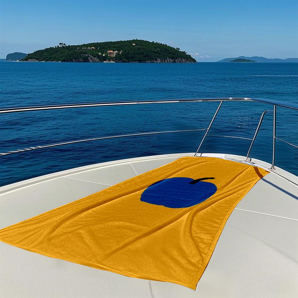 Manzana Azul sobre Amarillo Secado Rápido Toalla de Baño Microfibra Toalla de Playa - peso ligero natación camping yoga playa exterior