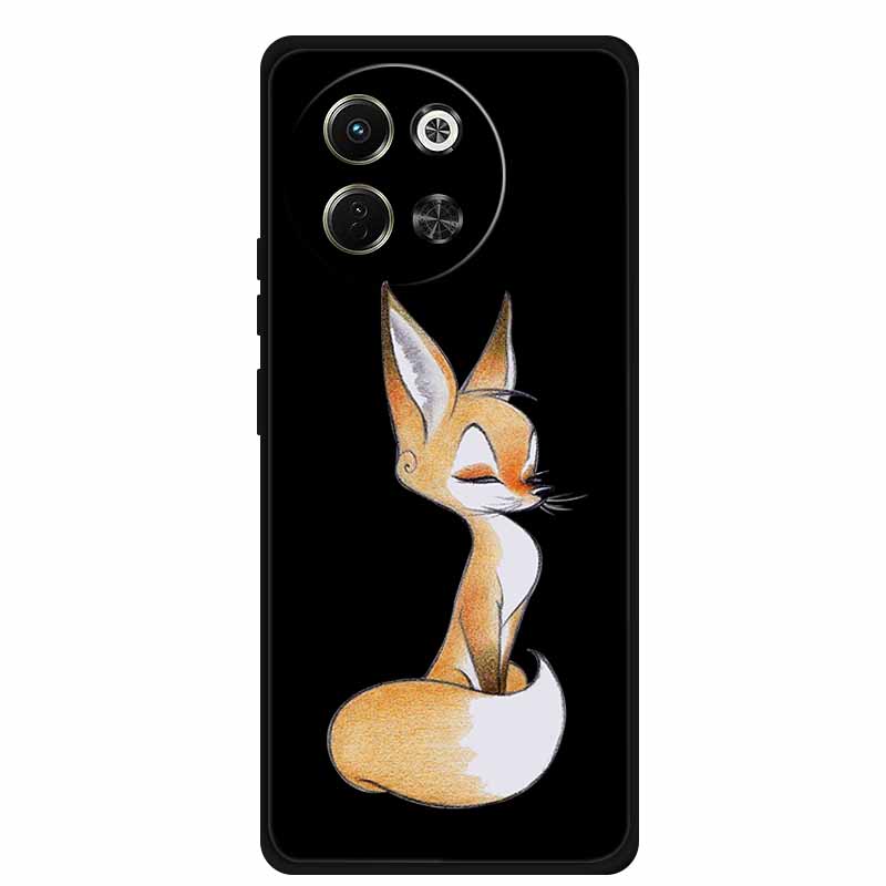 Black Silicone Case For Tecno Pova 6 Neo Spark 30 5G Back Cover Case Cartoon Soft TPU Coque For Tecno Camon 30S 30 S Pro Case