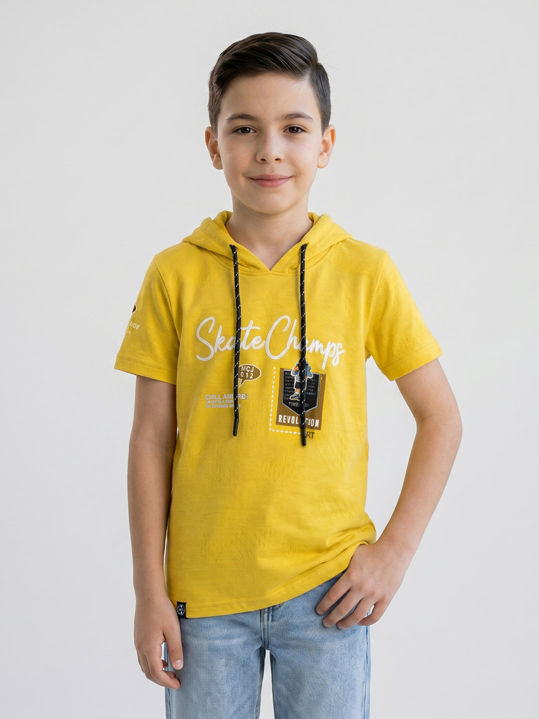 Monte Carlo Boy Regular Fit Mustard Tshirt 4-5 Years