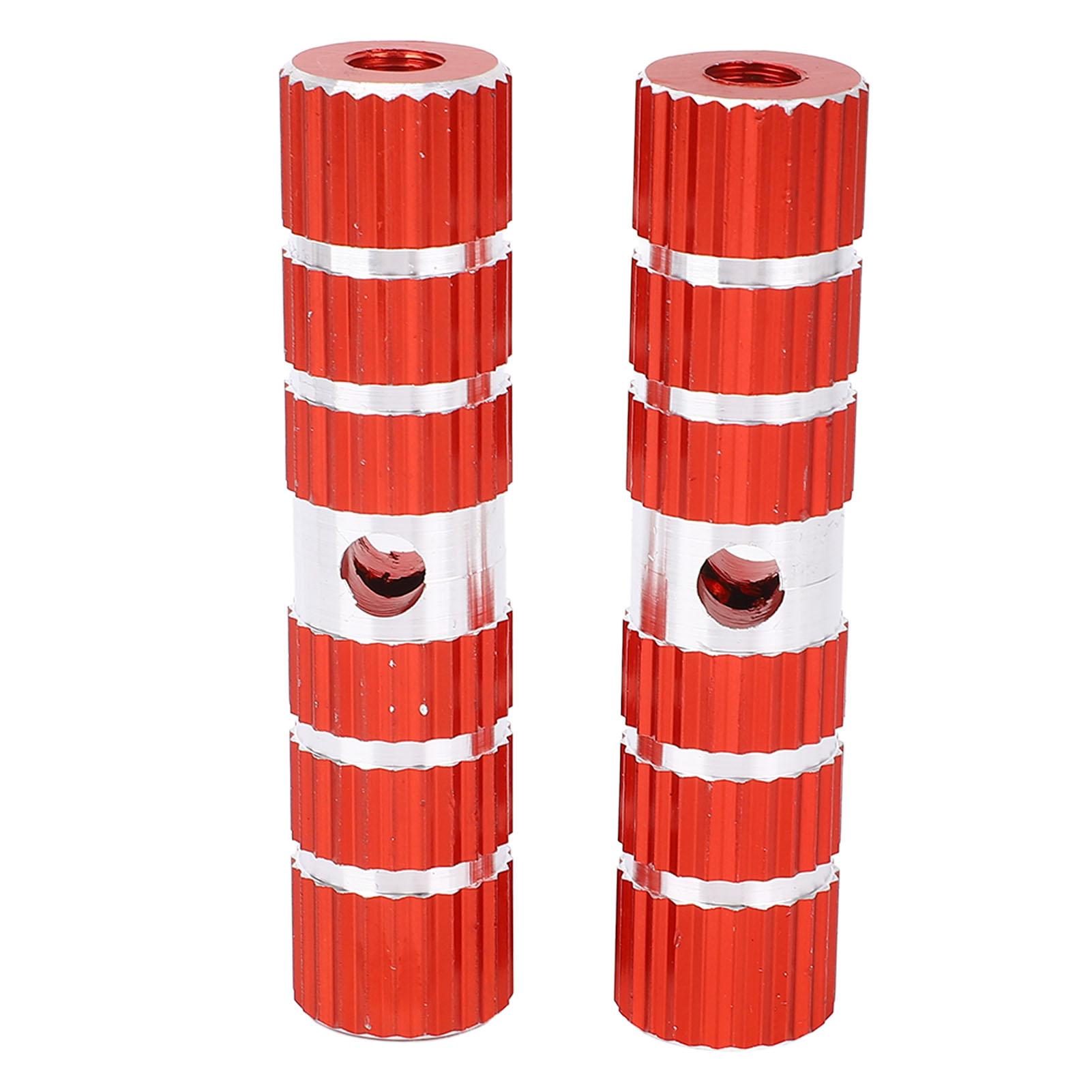 

1 Pair of Cycle Pedals Axle Foot Rest Pegs for Rear Cycling Reinforced Solid L 10cm Red