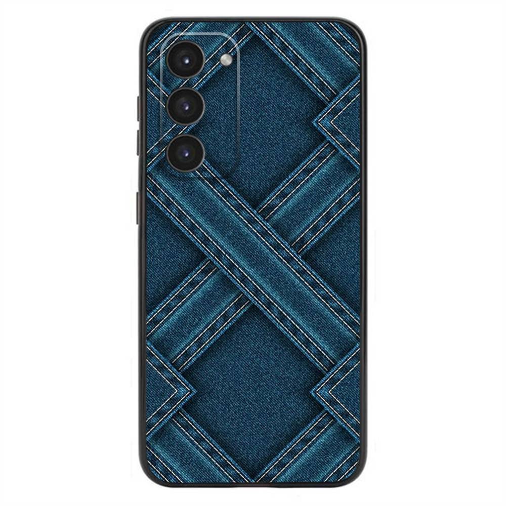 Jeans Cowboy Denim printed Phone Case For Samsung Galaxy A20,21s,22,31,32,52,53,72,73,80,91 Soft Liquid Silicone Black Cover