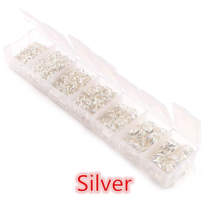 One Set Box 3 4 5 6 7 8 10mm Bronze Gold Silver Palted Open Jump Rings Split Rings Link Loop For DIY Jewelry Making Findings