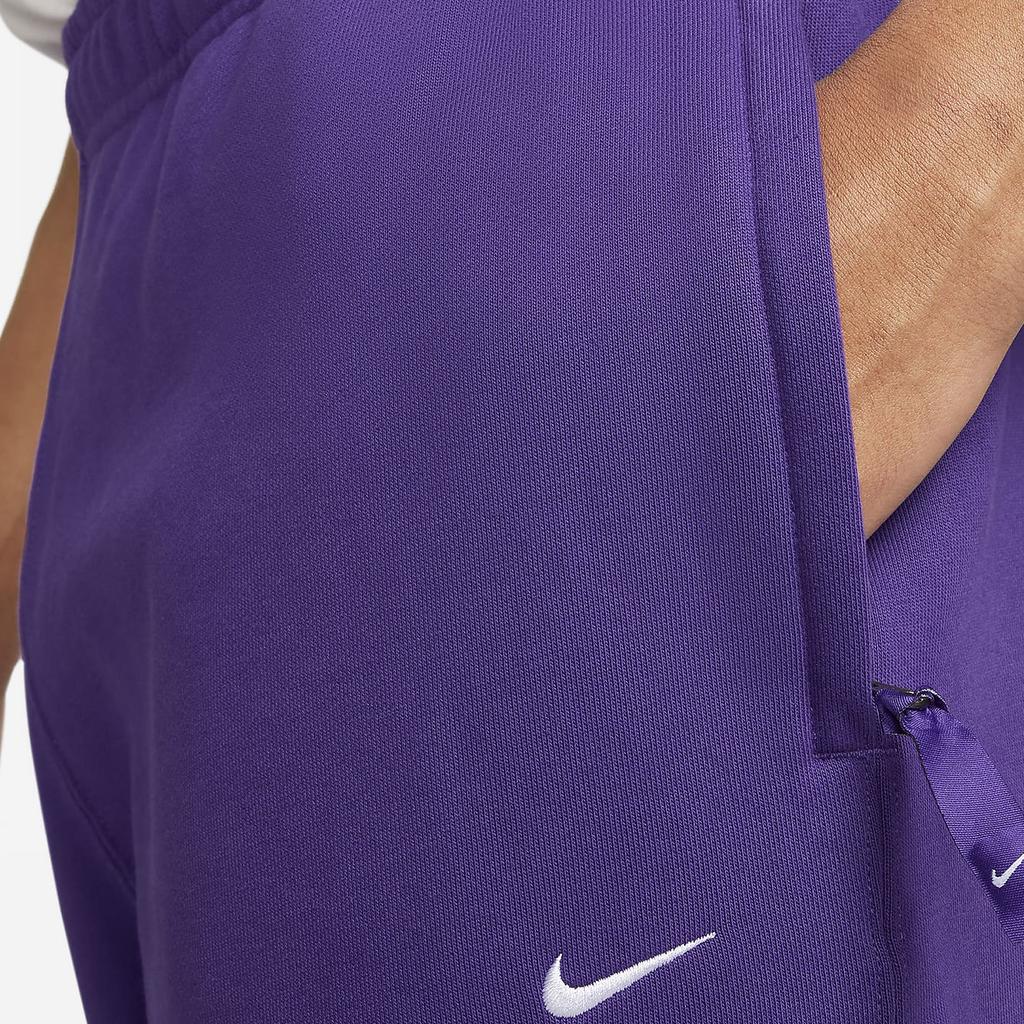 Nike Solo Swoosh Solid Logo Jogger Pants Men Bottoms Purple DX1364-504