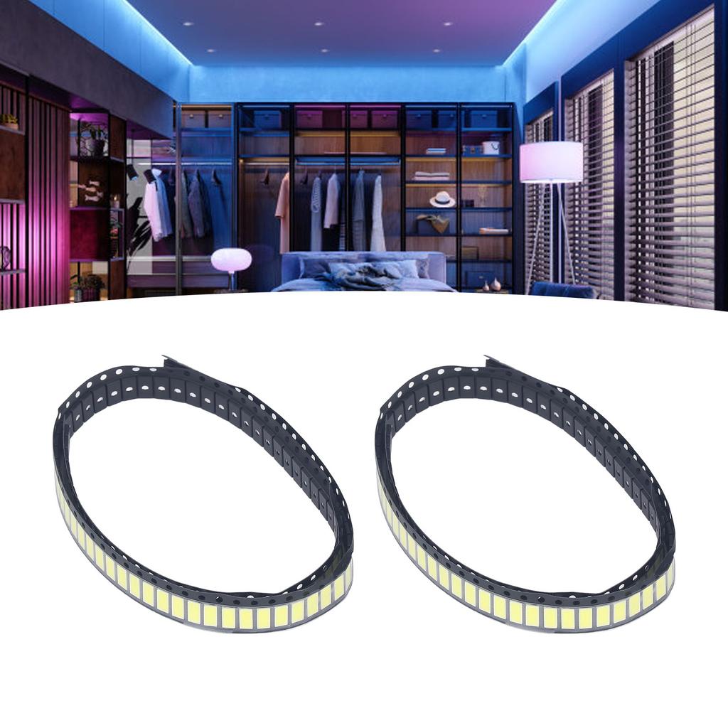 200Pcs White 6V SMD LED Light Bead Color Temperature 6000‑6500K LCD TV Backlight Bead